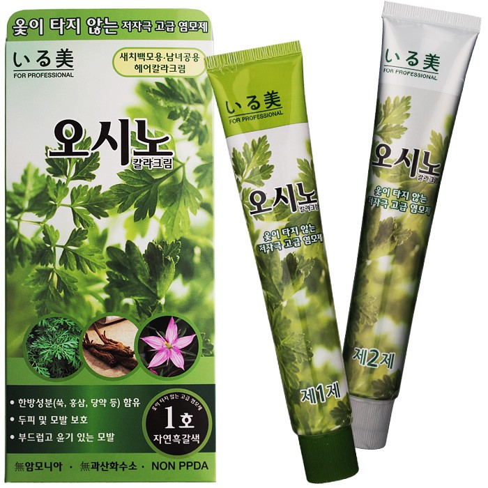 [세화] 세화 오시노 칼라크림 80g (옻이 덜 타는 저자극 염색약)